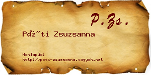 Póti Zsuzsanna névjegykártya